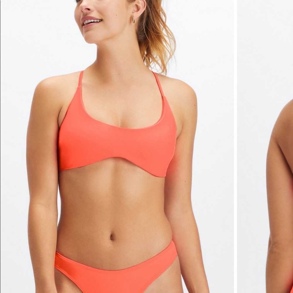 Fabletics swim top. Coral color ‘Atomic’